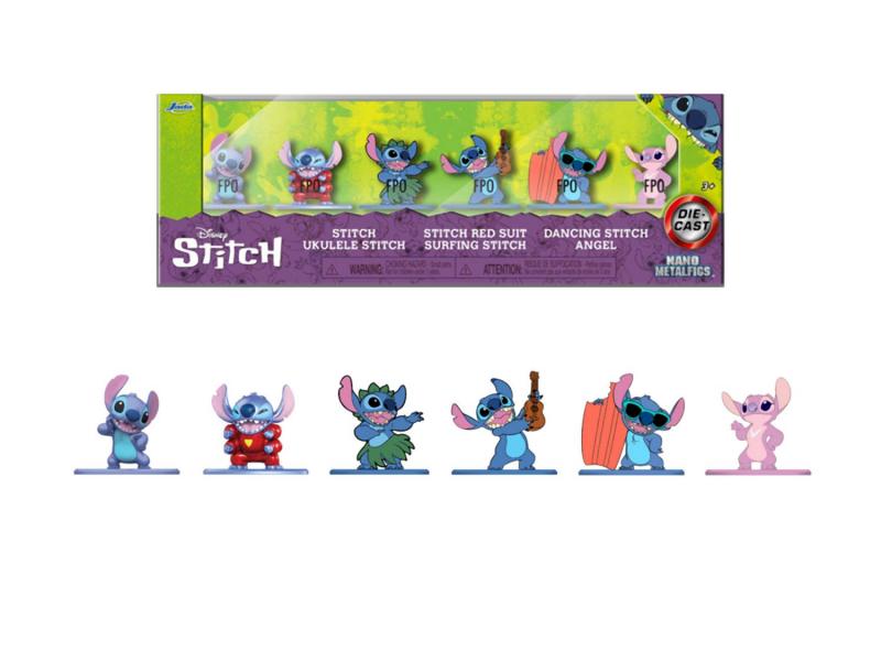 Stitch Kovové sběratelské nanofigurky 1,65" sada 6 ks